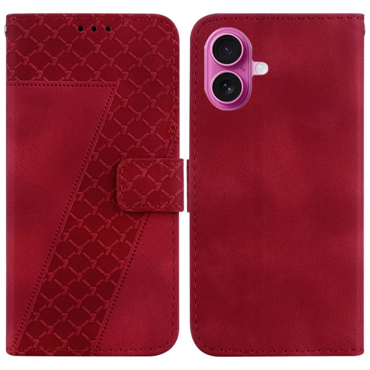 Seven-shaped Embossed Leather Phone Case, For iPhone 17 Pro Max, For iPhone 17 Pro, For iPhone 17, For iPhone 17 Air