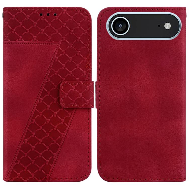 Seven-shaped Embossed Leather Phone Case, iPhone 16e, For iPhone 16 Pro Max, For iPhone 16 Pro, For iPhone 16 Plus