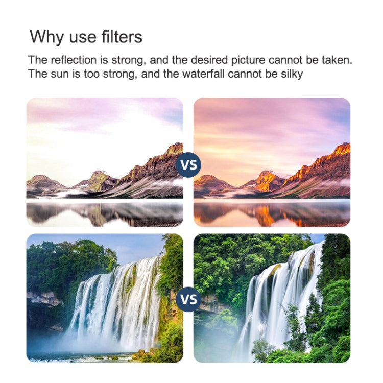 Action Camera Lens Filter For GoPro Hero11 Black / Hero11 Black mini / HERO10 Black / HERO9 Black, CPL Filter, ND8 Filter, ND16 Filter, ND32 Filter, NIGHT Filter, STAR Filter