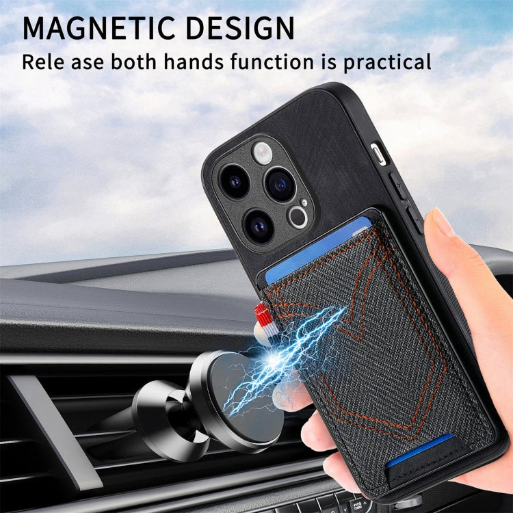 Denim Texture Leather Skin Phone Case with Card Slot, For iPhone 14 Pro, For iPhone 14 Pro Max