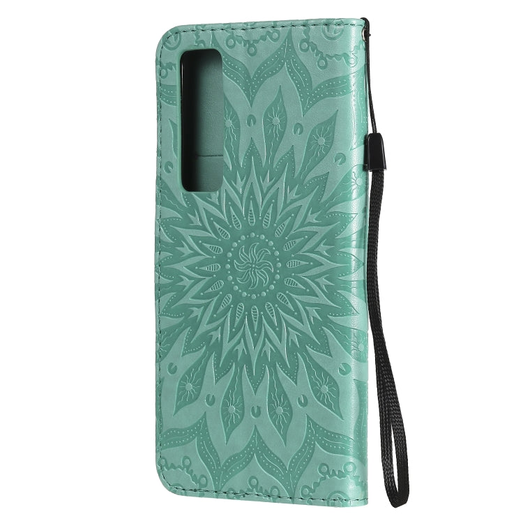 Embossed Sunflower Pattern Horizontal Flip PU Leather Case with Holder & Card Slots & Wallet & Lanyard, For Huawei Nova 7 Pro 5G, For Huawei Nova 7 SE/P40 Lite 5G, For Huawei Nova 7 5G