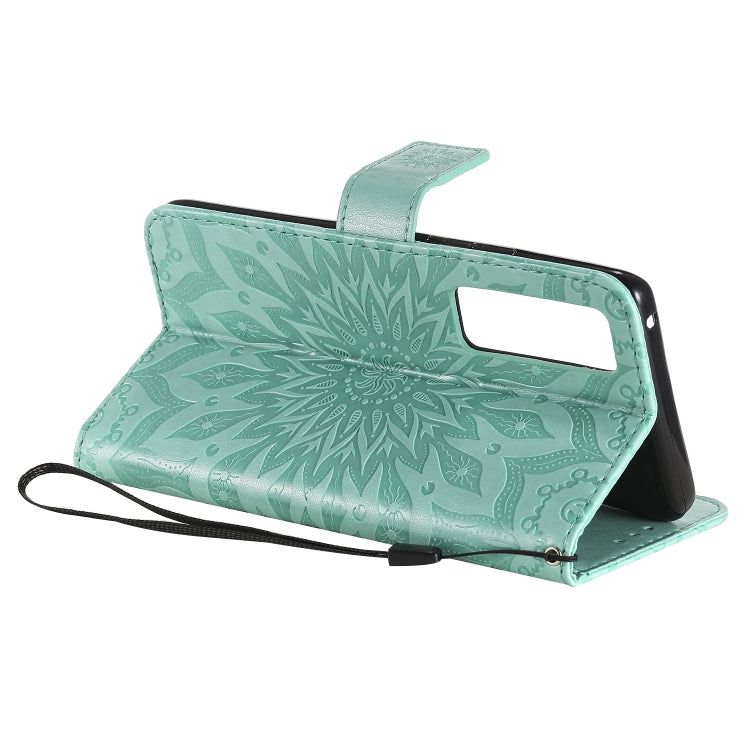 Embossed Sunflower Pattern Horizontal Flip PU Leather Case with Holder & Card Slots & Wallet & Lanyard, For Huawei Nova 7 Pro 5G, For Huawei Nova 7 SE/P40 Lite 5G, For Huawei Nova 7 5G