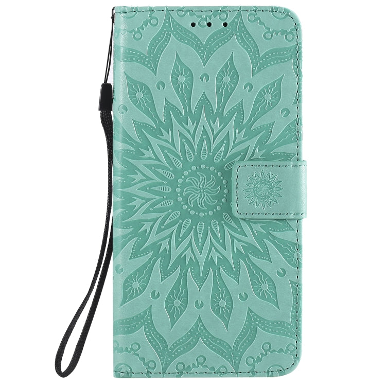 Embossed Sunflower Pattern Horizontal Flip PU Leather Case with Holder & Card Slots & Wallet & Lanyard, For Huawei P40 Lite E/Y7p/Honor 9C, For Huawei P smart 2020, For Huawei Y5p/Honor 9S
