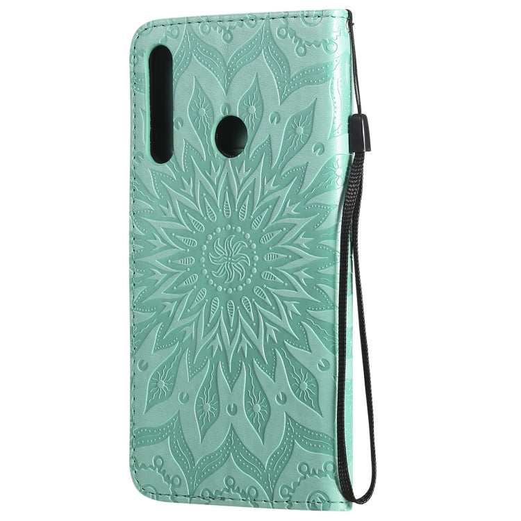 Embossed Sunflower Pattern Horizontal Flip PU Leather Case with Holder & Card Slots & Wallet & Lanyard, For Huawei P40 Lite E/Y7p/Honor 9C, For Huawei P smart 2020, For Huawei Y5p/Honor 9S