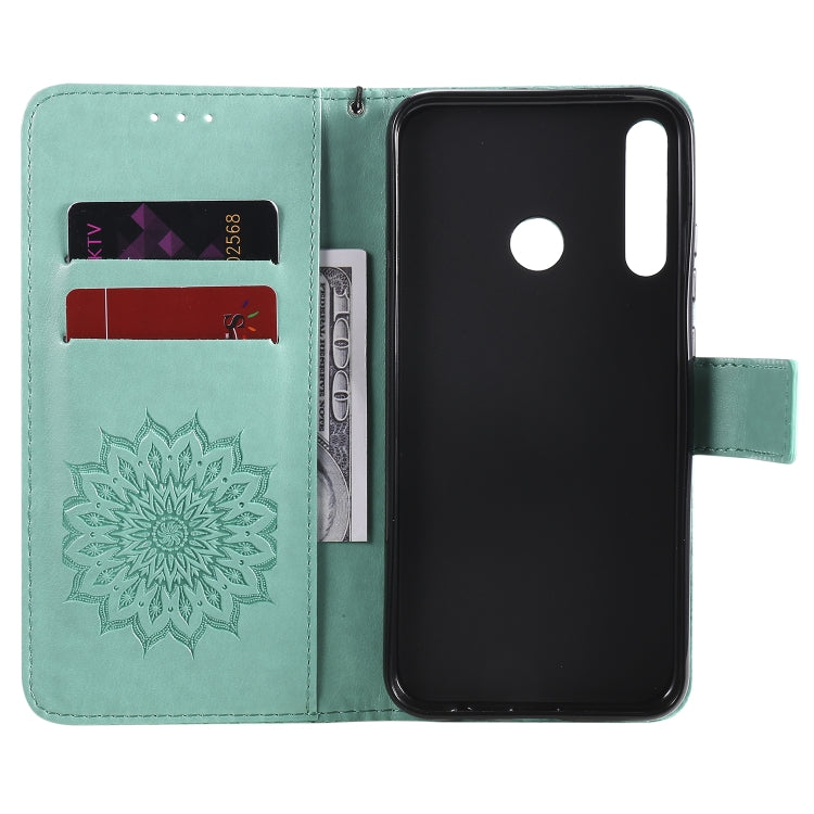 Embossed Sunflower Pattern Horizontal Flip PU Leather Case with Holder & Card Slots & Wallet & Lanyard, For Huawei P40 Lite E/Y7p/Honor 9C, For Huawei P smart 2020, For Huawei Y5p/Honor 9S
