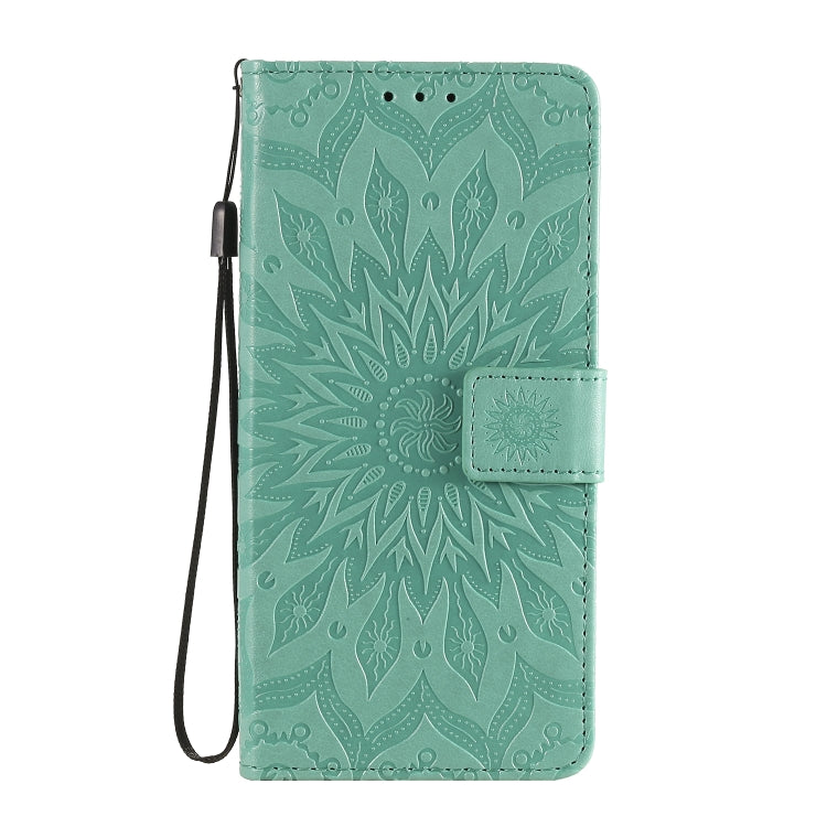 Embossed Sunflower Pattern Horizontal Flip PU Leather Case with Holder & Card Slots & Wallet & Lanyard, For Huawei Y6p, For Huawei Honor 9A, For Huawei Honor 30 Pro