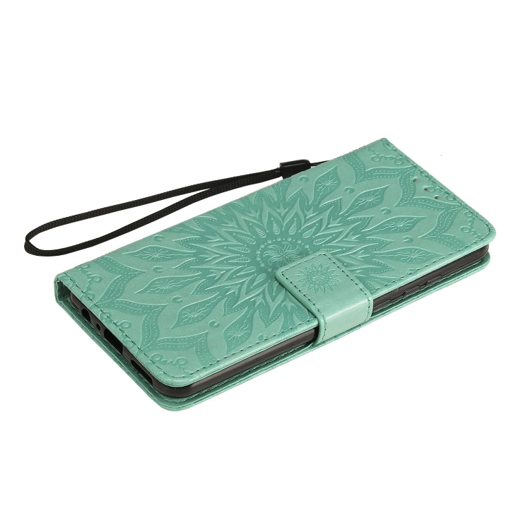 Embossed Sunflower Pattern Horizontal Flip PU Leather Case with Holder & Card Slots & Wallet & Lanyard, For Huawei Y6p, For Huawei Honor 9A, For Huawei Honor 30 Pro