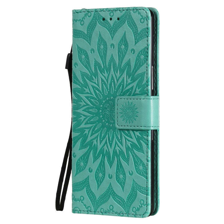 Embossed Sunflower Pattern Horizontal Flip PU Leather Case with Holder & Card Slots & Wallet & Lanyard, For Sony Xperia L4, For Sony Xperia 10 II