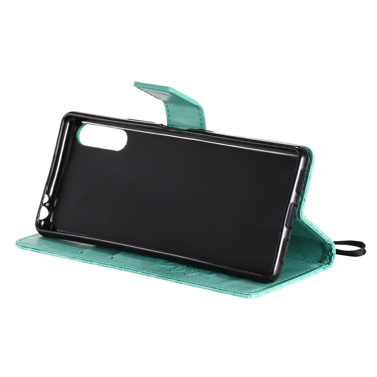 Embossed Sunflower Pattern Horizontal Flip PU Leather Case with Holder & Card Slots & Wallet & Lanyard, For Sony Xperia L4, For Sony Xperia 10 II
