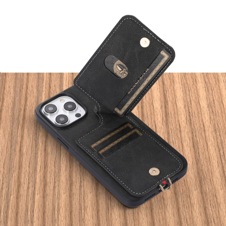 ABEEL Litchi Texture Card Bag PU Phone Case, For iPhone 15 Pro Max, For iPhone 15 Pro, For iPhone 15 Plus, For iPhone 15, For iPhone 14 Plus, For iPhone 14