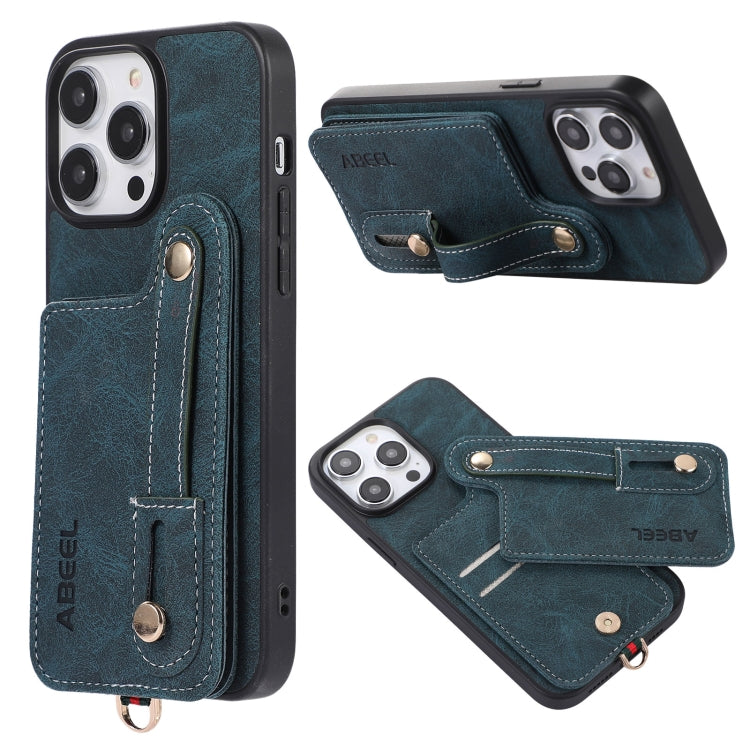 ABEEL Litchi Texture Card Bag PU Phone Case, For iPhone 15 Pro Max, For iPhone 15 Pro, For iPhone 15 Plus, For iPhone 15, For iPhone 14 Plus, For iPhone 14