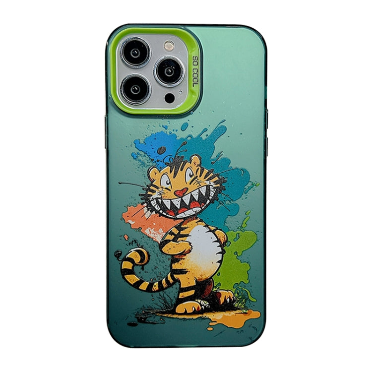 Cute Animal Pattern Series PC + TPU Phone Case, For iPhone 14 Pro Max, For iPhone 15 Plus