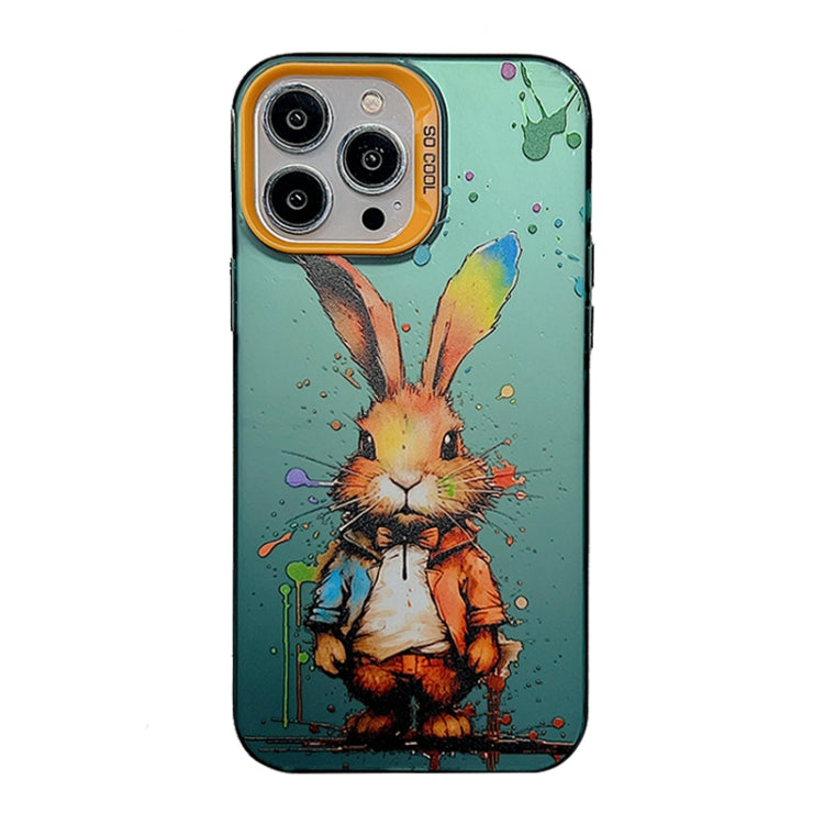 Cute Animal Pattern Series PC + TPU Phone Case, For iPhone 14 Pro Max, For iPhone 15 Plus
