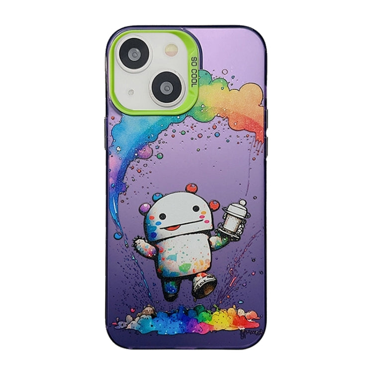 Cute Animal Pattern Series PC + TPU Phone Case, For iPhone 14 Pro Max, For iPhone 15 Plus