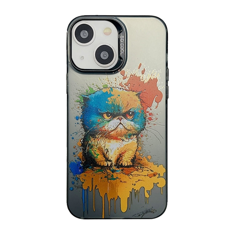 Cute Animal Pattern Series PC + TPU Phone Case, For iPhone 14 Pro Max, For iPhone 15 Plus