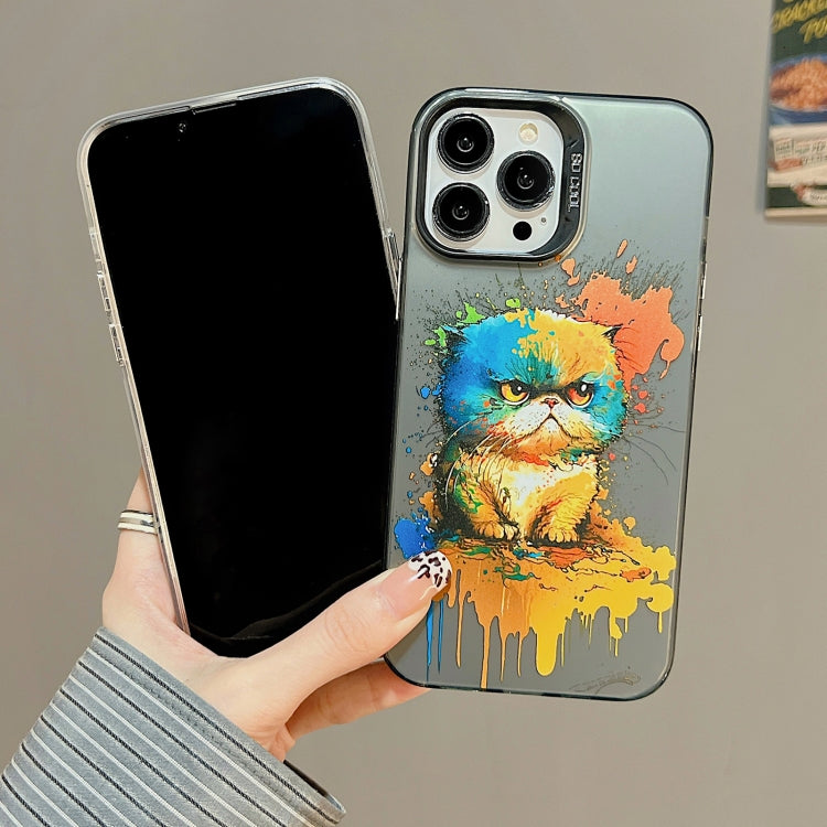 Cute Animal Pattern Series PC + TPU Phone Case, For iPhone 15 Plus, For iPhone 14 Pro Max