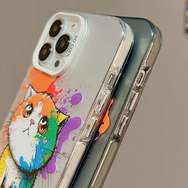 Cute Animal Pattern Series PC + TPU Phone Case, For iPhone 15 Plus, For iPhone 14 Pro Max