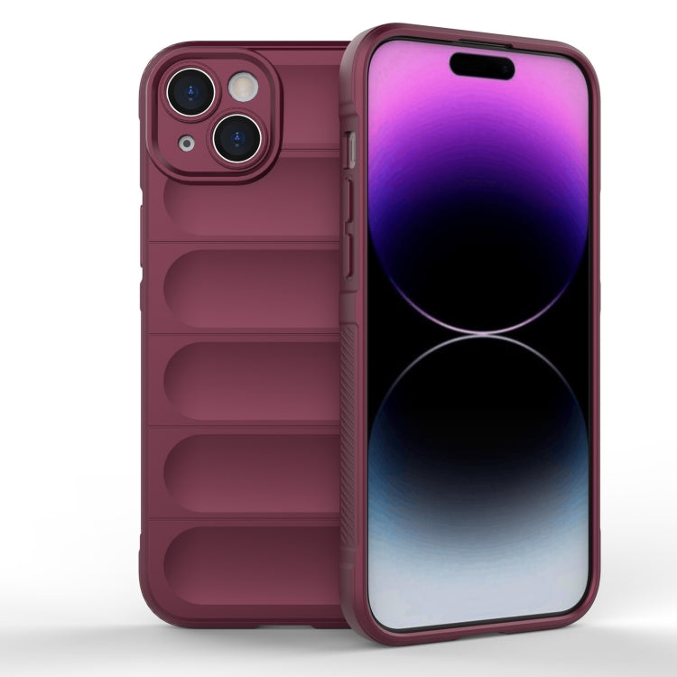 Magic Shield TPU + Flannel Phone Case, For iPhone 15 Pro, For iPhone 15 Plus