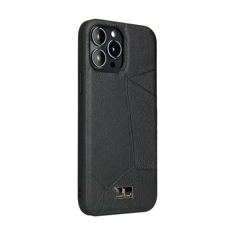 Fierre Shann Leather Texture Phone Back Cover Case, For iPhone 15 Pro Max, For iPhone 15 Pro, For iPhone 15 Plus, For iPhone 15