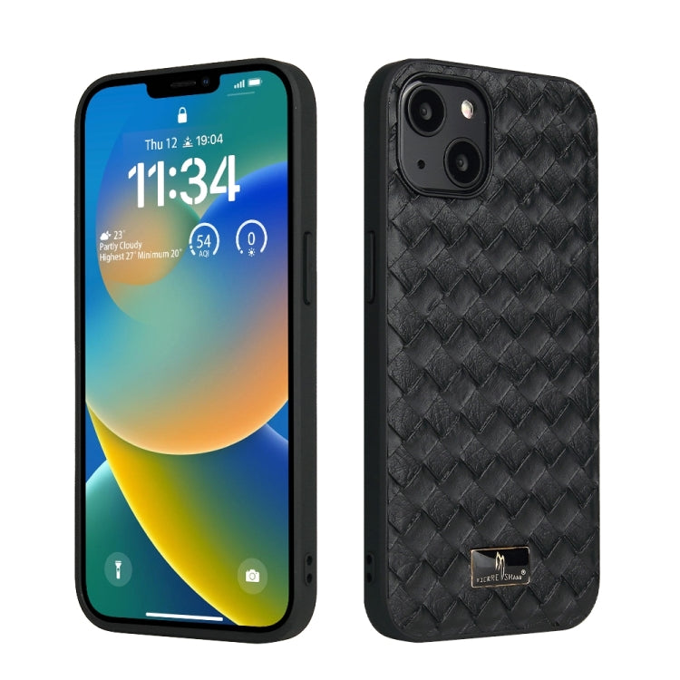 Fierre Shann Leather Texture Phone Back Cover Case, For iPhone 15 Pro Max, For iPhone 15 Pro, For iPhone 15 Plus, For iPhone 15