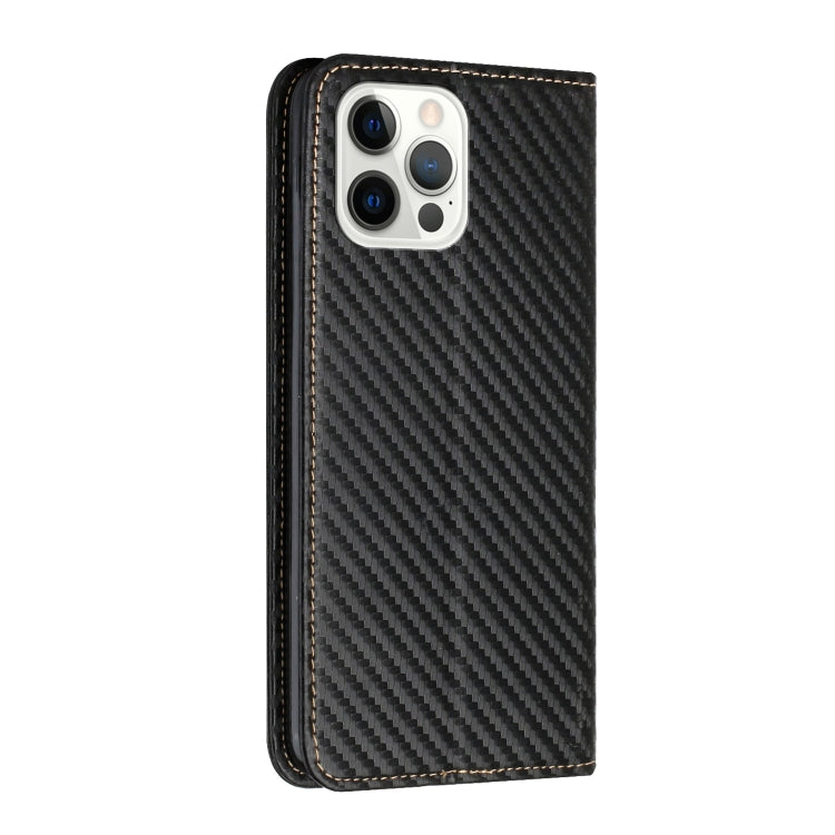 Carbon Fiber Texture Flip Holder Leather Phone Case