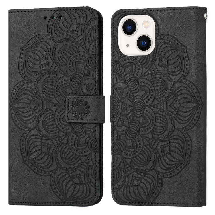 Mandala Embossed Flip Leather Phone Case