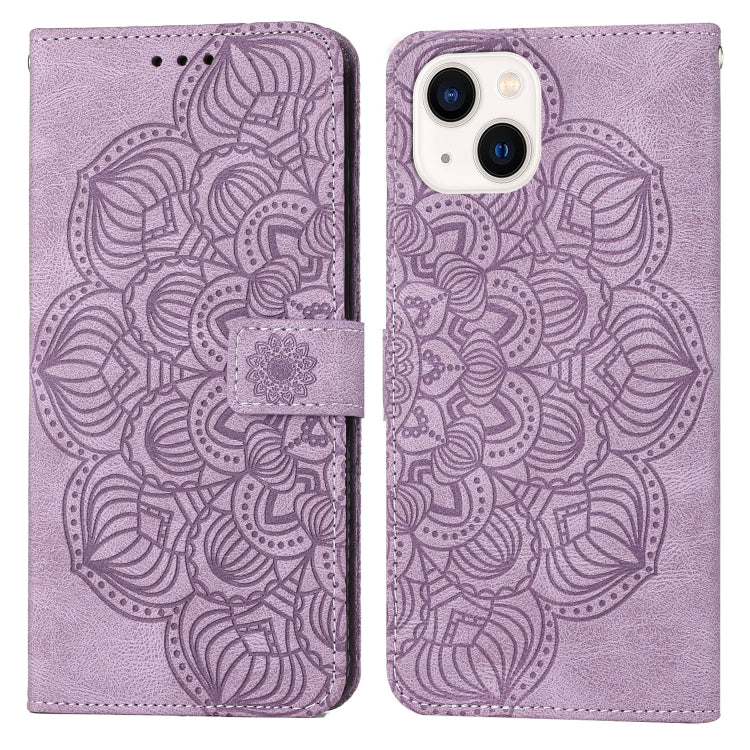 Mandala Embossed Flip Leather Phone Case