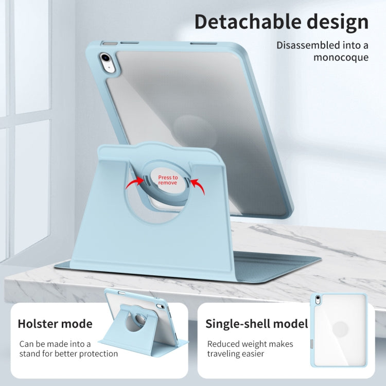 Acrylic 360 Rotation Detachable Leather Tablet Case, For iPad 10th Gen 10.9 2022, For iPad Air 11 2025 / 2024, For iPad Air 13 2025 / 2024