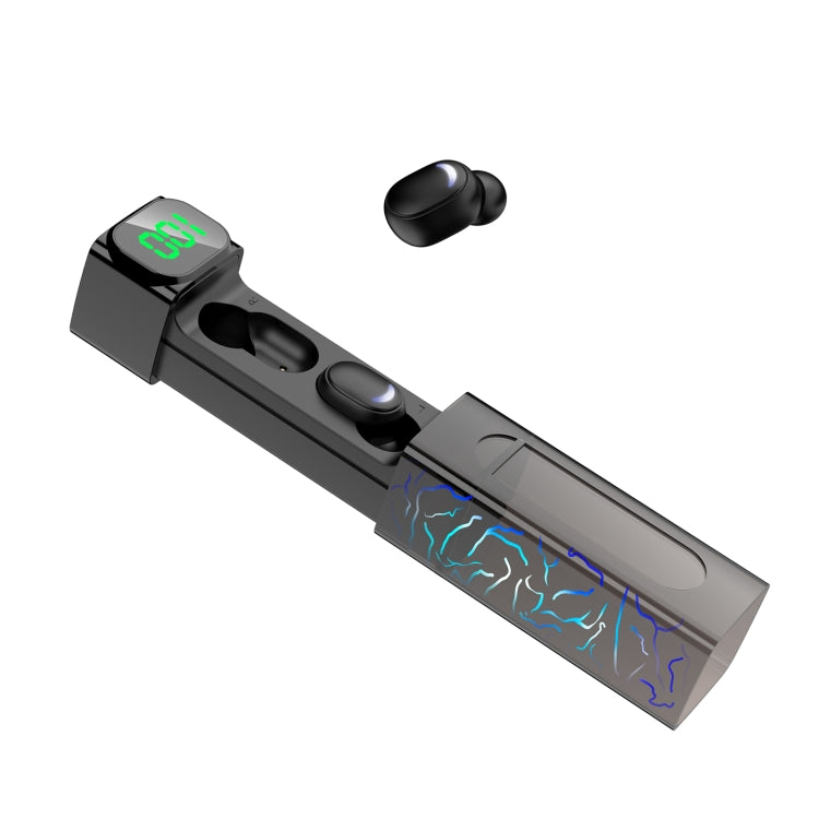 E50 Colorful Light Intelligent Digital Display Bluetooth Earphones, E50