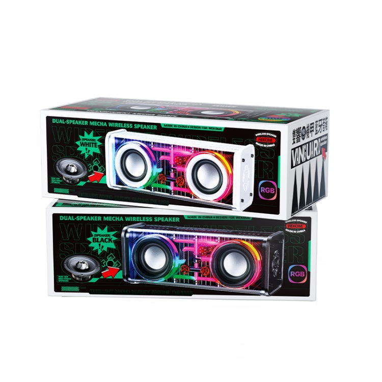 WK D45 10W Dual Speaker Transparent Mecha Bluetooth Speaker, WK D45