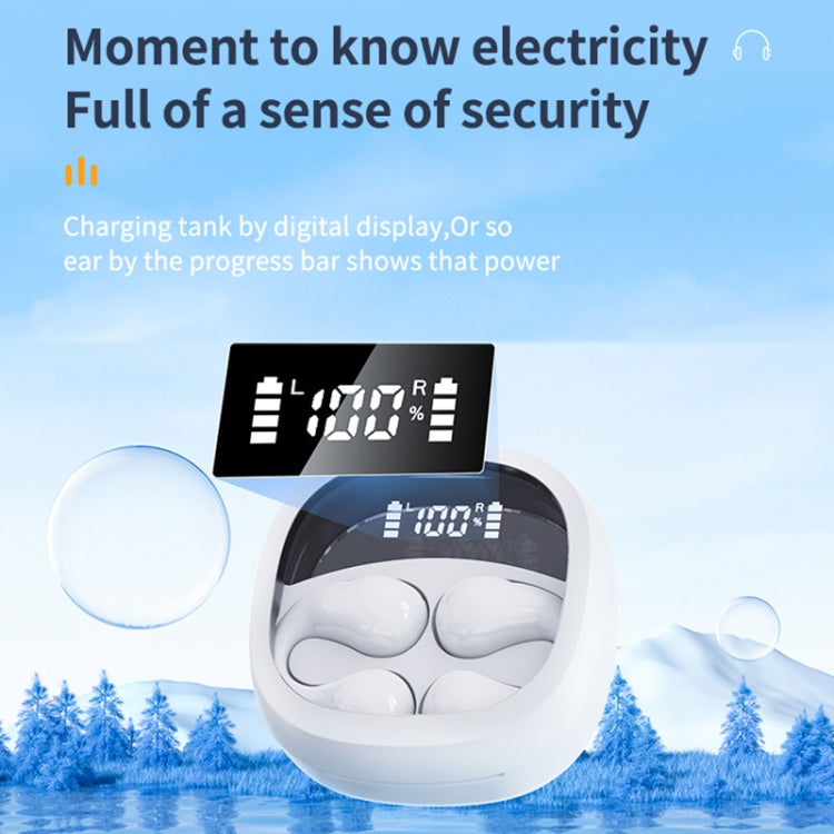 JR01 Transparent Capsule Smart Digital Display Ear-hook Bluetooth Earphones, JR01