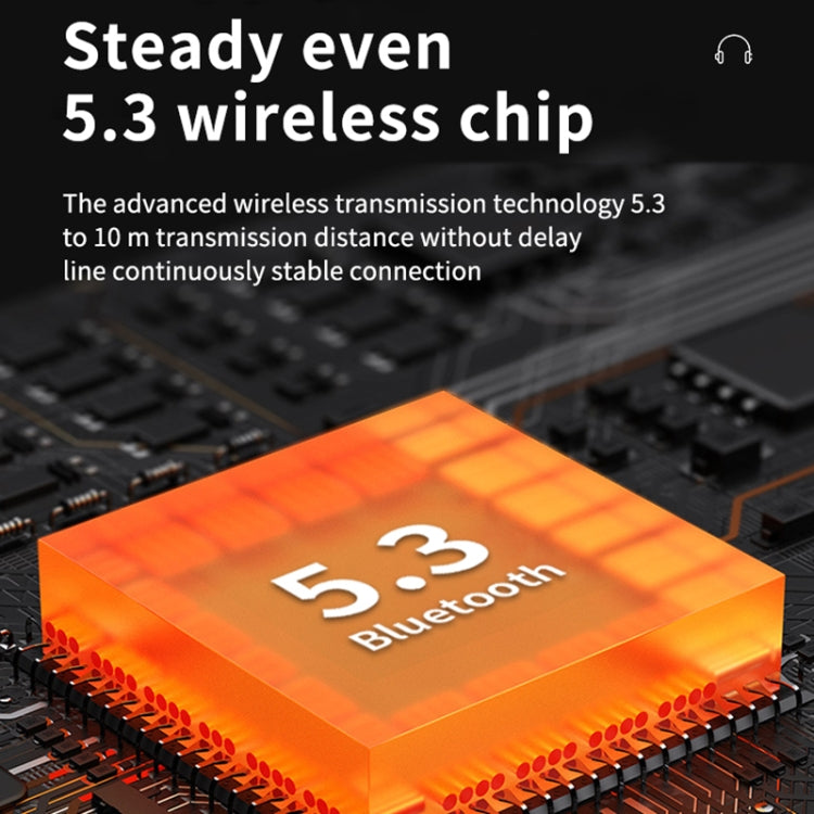 JR01 Transparent Capsule Smart Digital Display Ear-hook Bluetooth Earphones, JR01