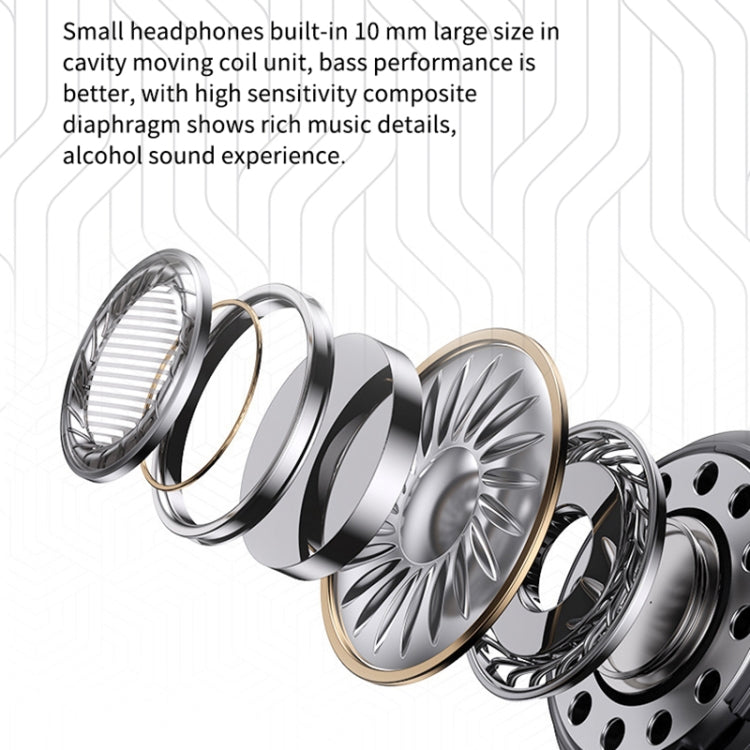 JR01 Transparent Capsule Smart Digital Display Ear-hook Bluetooth Earphones, JR01