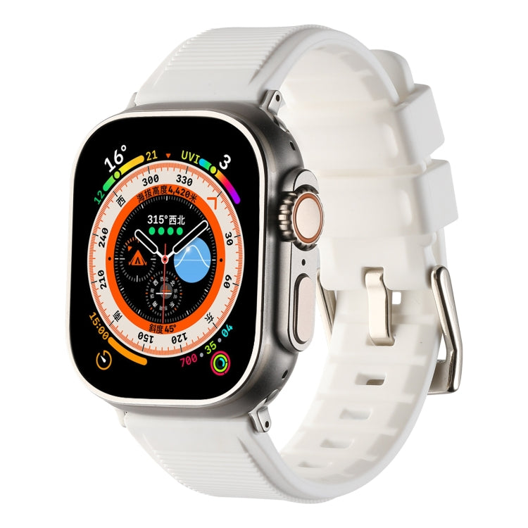 Double Ring Silicone Watch Band, For Apple Watch Ultra 49mm, For Apple Watch SE 2023 44mm