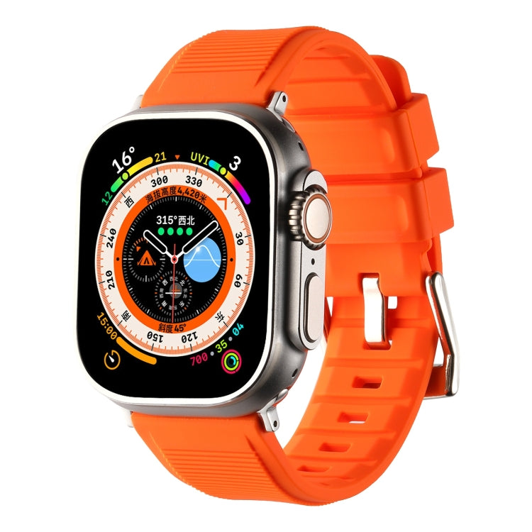 Double Ring Silicone Watch Band, For Apple Watch Ultra 49mm, For Apple Watch SE 2023 44mm