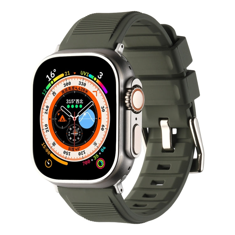Double Ring Silicone Watch Band, For Apple Watch Ultra 49mm, For Apple Watch SE 2023 44mm