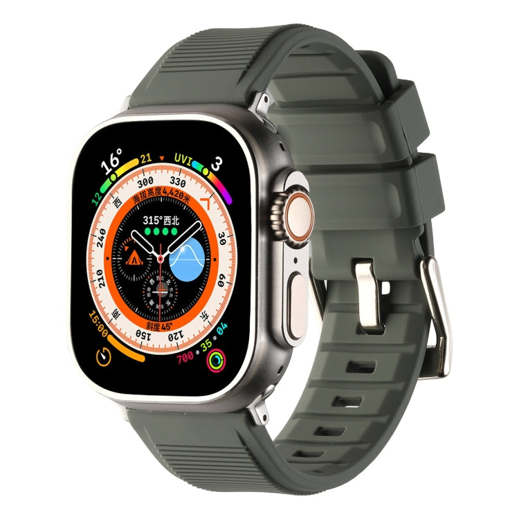 Double Ring Silicone Watch Band, For Apple Watch Ultra 49mm, For Apple Watch SE 2023 44mm