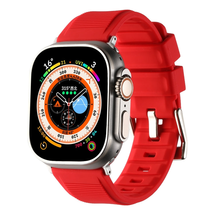 Double Ring Silicone Watch Band, For Apple Watch Ultra 49mm, For Apple Watch SE 2023 44mm