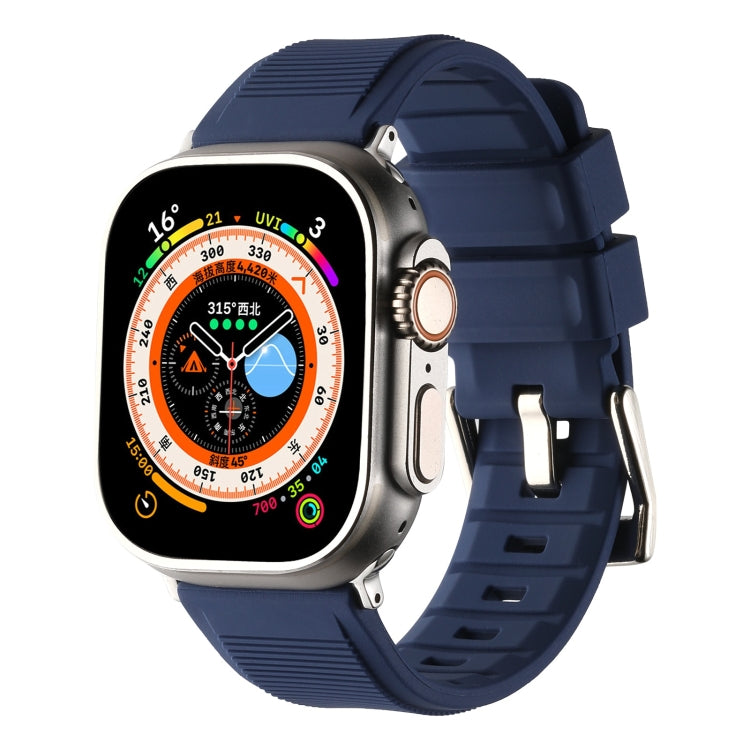 Double Ring Silicone Watch Band, For Apple Watch Ultra 49mm, For Apple Watch SE 2023 44mm