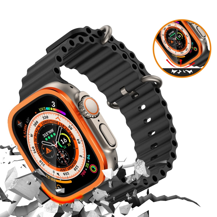 Aluminum Alloy Frame Integrated Tempered Film, For Apple Watch Ultra 49mm