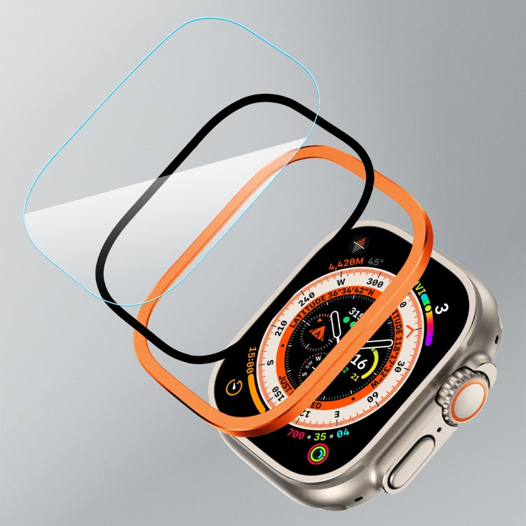 Aluminum Alloy Frame Integrated Tempered Film, For Apple Watch Ultra 49mm