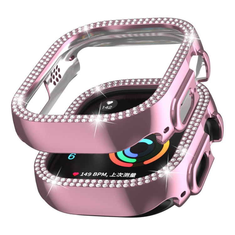 Double Row Diamond Hollow PC Watch Case, For Apple Watch Ultra 2 / Ultra 49mm