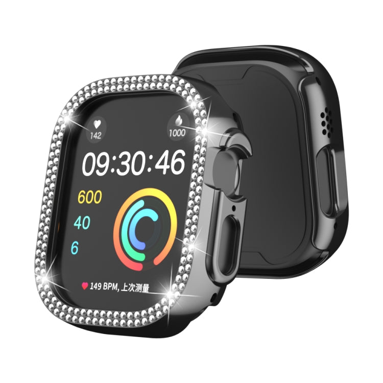 Double Row Diamond Hollow PC Watch Case, For Apple Watch Ultra 2 / Ultra 49mm