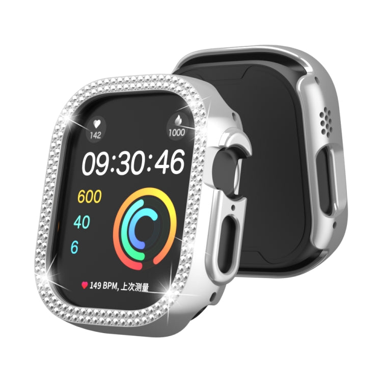 Double Row Diamond Hollow PC Watch Case, For Apple Watch Ultra 2 / Ultra 49mm