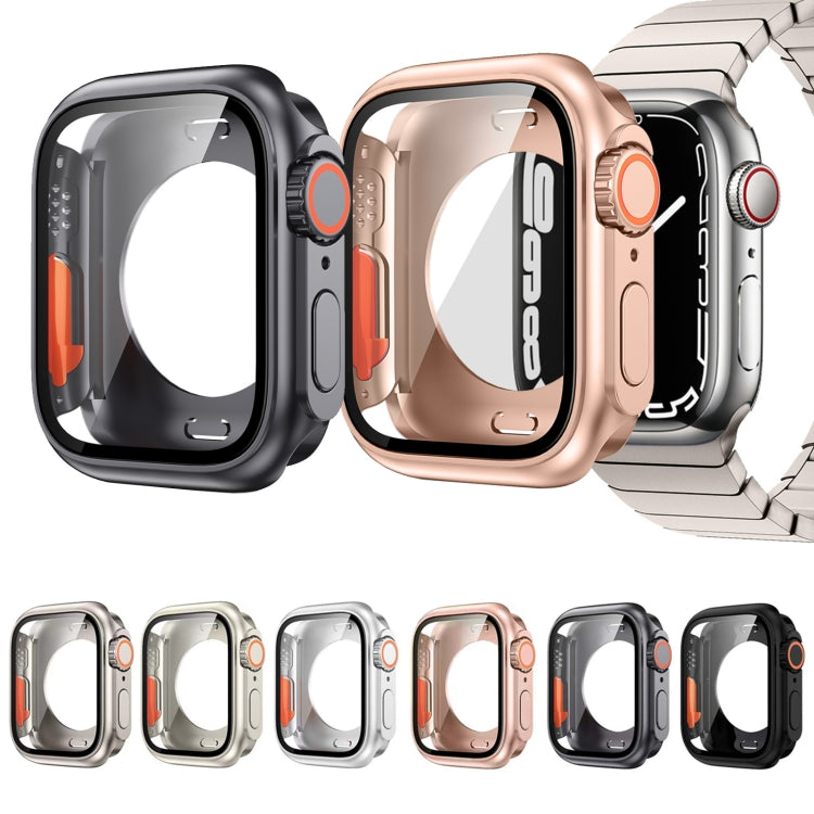 Change to Ultra 49mm All-Inclusive Film Hybrid PC Watch Case, For Apple Watch Series 9 / 8 / 7 45mm, For Apple Watch Series 6 / 5 / 4 / SE 40mm, For Apple Watch Series 6 / 5 / 4 / SE 44mm, For Apple Watch Series 9 / 8 / 7 41mm
