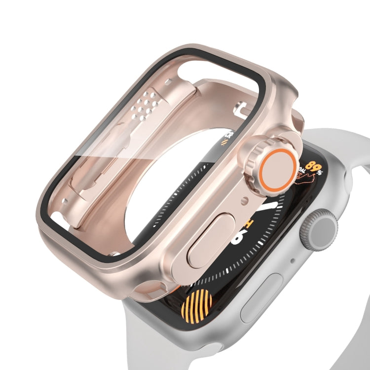 Change to Ultra 49mm Waterproof All-Inclusive Film Hybrid PC Watch Case, For Apple Watch Series 6 / 5 / 4 / SE 40mm, For Apple Watch Series 6 / 5 / 4 / SE 44mm, For Apple Watch Series 9 / 8 / 7 45mm, For Apple Watch Series 9 / 8 / 7 41mm
