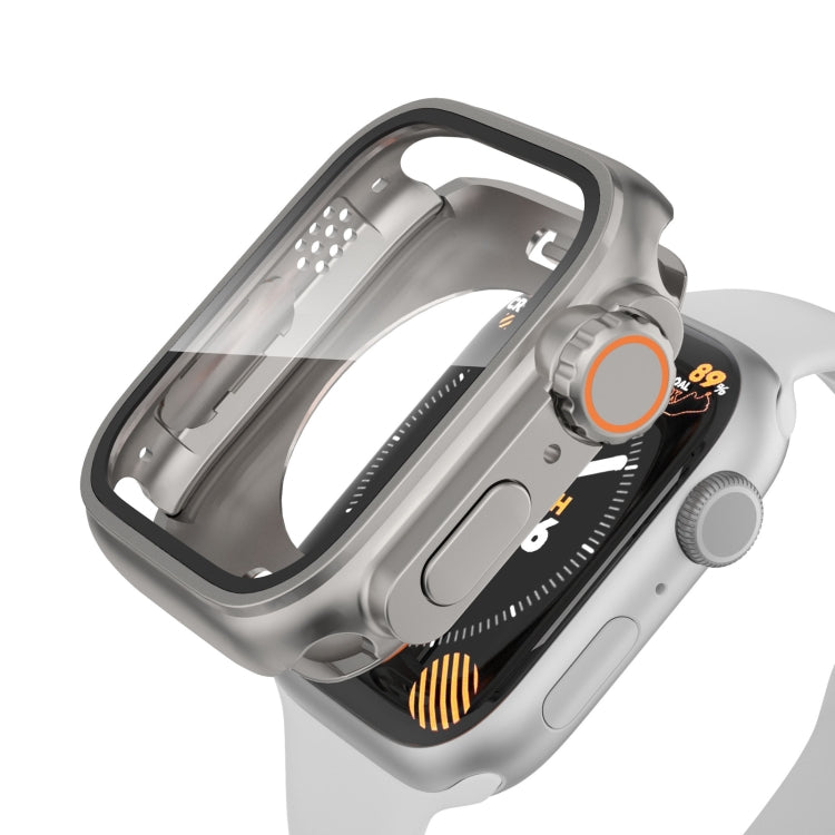 Change to Ultra 49mm Waterproof All-Inclusive Film Hybrid PC Watch Case, For Apple Watch Series 6 / 5 / 4 / SE 40mm, For Apple Watch Series 6 / 5 / 4 / SE 44mm, For Apple Watch Series 9 / 8 / 7 45mm, For Apple Watch Series 9 / 8 / 7 41mm