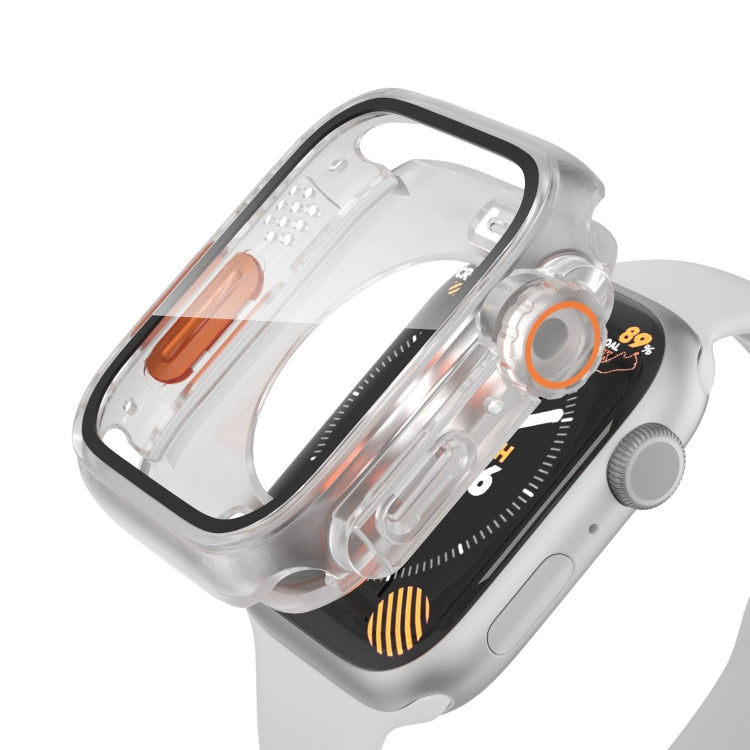Change to Ultra 49mm Waterproof All-Inclusive Film Hybrid PC Watch Case, For Apple Watch Series 6 / 5 / 4 / SE 40mm, For Apple Watch Series 6 / 5 / 4 / SE 44mm, For Apple Watch Series 9 / 8 / 7 45mm, For Apple Watch Series 9 / 8 / 7 41mm