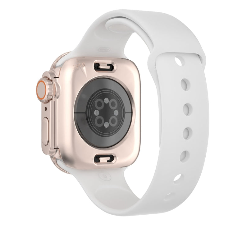 Change to Ultra 49mm Waterproof All-Inclusive Film Hybrid PC Watch Case, For Apple Watch Series 6 / 5 / 4 / SE 40mm, For Apple Watch Series 6 / 5 / 4 / SE 44mm, For Apple Watch Series 9 / 8 / 7 45mm, For Apple Watch Series 9 / 8 / 7 41mm