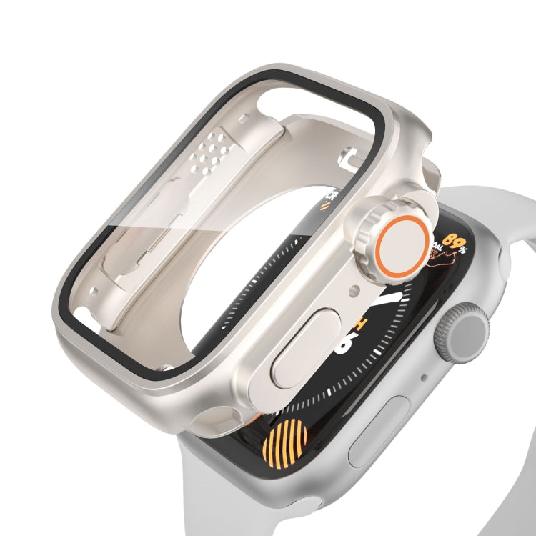 Change to Ultra 49mm Waterproof All-Inclusive Film Hybrid PC Watch Case, For Apple Watch Series 6 / 5 / 4 / SE 40mm, For Apple Watch Series 6 / 5 / 4 / SE 44mm, For Apple Watch Series 9 / 8 / 7 45mm, For Apple Watch Series 9 / 8 / 7 41mm